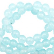 Jade gemstone beads round 6mm Jade Light aqua blue opal